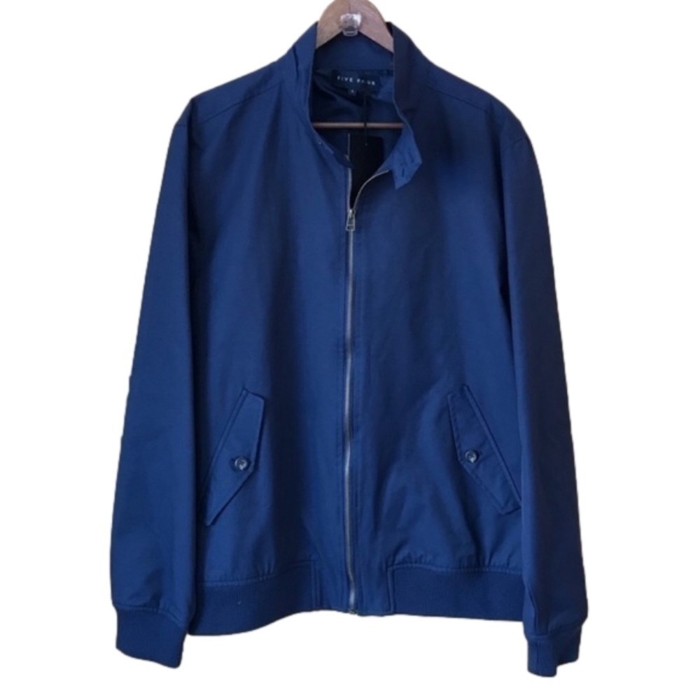 FIVE FOUR Halston Navy jacket men’s size large. NEW!